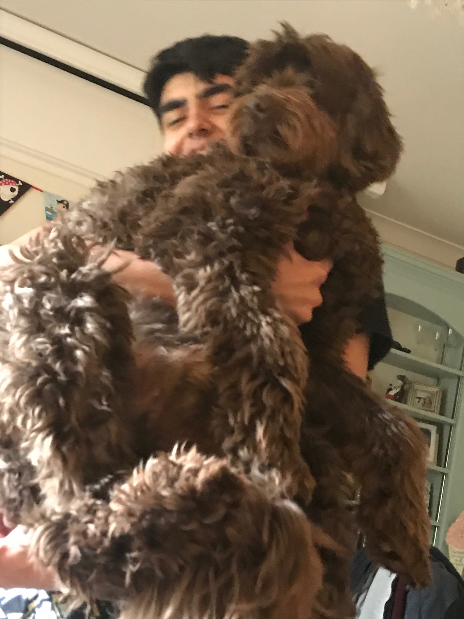 Zain with his dog Chico